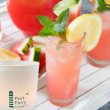 Load image into Gallery viewer, Summer in a candle.  Watermelon Lemonade hand crafted by Port Fairy Candle Company
