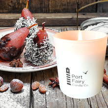 Load image into Gallery viewer, Port Fairy Candles.  French Pear. Delicious golden pear with an added twist of juicy melon &amp; green apple accords. Delicate white orchid blossom lingers in the background and sensual musk adds body and warmth.
